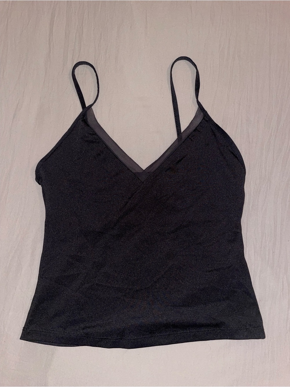 Zara Black Spaghetti-Strap Cami Top